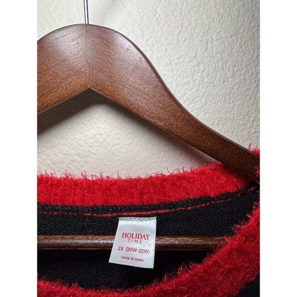 Holiday Time "Happy Llama Days" Black Christmas sweater Size  2X 20W-22W - Picture 4 of 10
